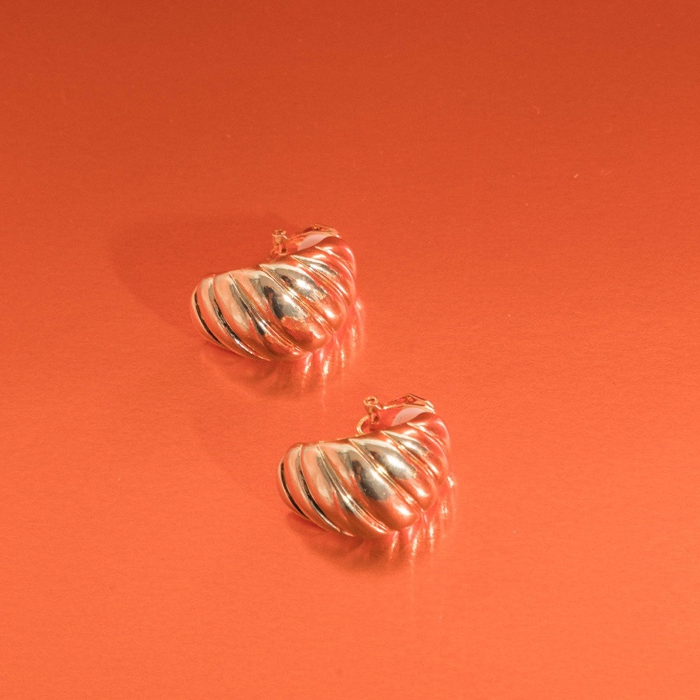 NWOT gold clip-on earrings